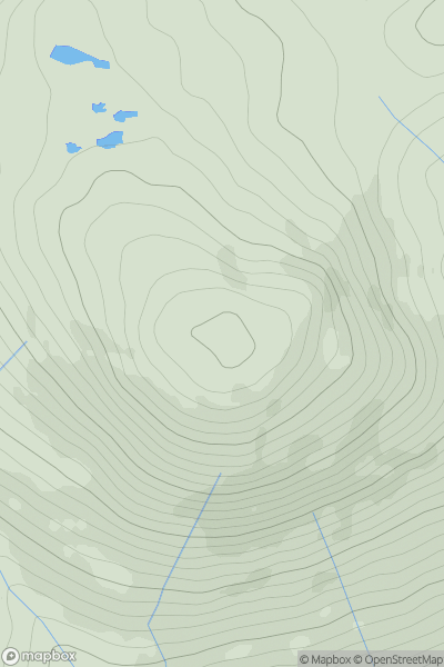 Thumbnail image for Meall Odhar [Inveraray to Crianlarich] showing contour plot for surrounding peak